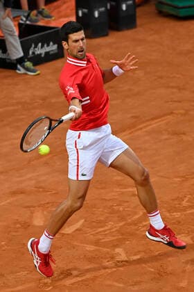 Photo Fabrizio Corradetti - LaPresse 14 05 2021 Roma (Italy) Tennis Quarter final Novak Djokovic (SRB) vs Stefanos Tsitsipas (GRE) Internazionali BNL d Italia 2021 In the pic: Novak Djokovic  Copyright: xFabrizioxCorradetti LaPressex