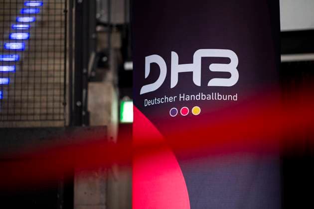 02 05 2021 Handball, men, international match, European Championship qualification, 2020 2021, Germany Estonia Symbol, Feature DHB, Deutscher Handball Bund, German Handball Federation, Stuttgart Baden Württemberg Germany Porsche Arena