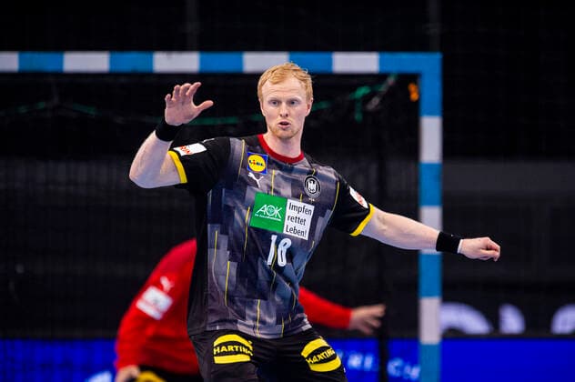 02 05 2021 Handball, men, international match, European Championship qualification, 2020 2021, Germany Estonia Sebastian Firnhaber Germany Stuttgart Baden Württemberg Germany Porsche Arena