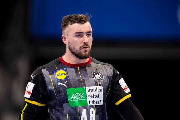 02 05 2021 Handball, men, international match, European Championship qualification, 2020 2021, Germany Estonia Jannik Kohlbacher Germany Stuttgart Baden Württemberg Germany Porsche Arena