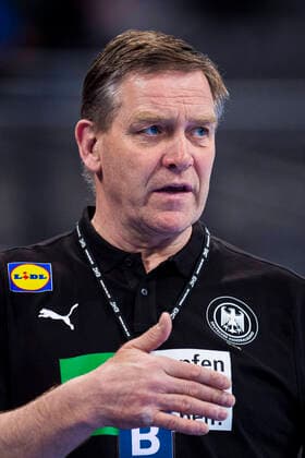 02 05 2021 Handball, men, international match, European Championship qualification, 2020 2021, Germany Estonia Alfred Gislason coach Germany Stuttgart Baden Württemberg Germany Porsche Arena