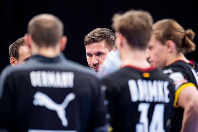 02 05 2021 Handball, men, international match, European Championship qualification, 2020 2021, Germany Estonia Fabian Wiede Germany Stuttgart Baden Württemberg Germany Porsche Arena