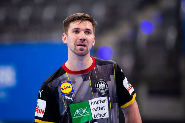 02 05 2021 Handball, men, international match, European Championship qualification, 2020 2021, Germany Estonia Fabian Wiede Germany Stuttgart Baden Württemberg Germany Porsche Arena