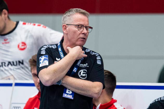 13 05 2021 Handball, 2020 2021, 1 Bundesliga, 30 Matchday, GWD Minden MT Melsungen Gudmundur Gudmundsson Coach Melsungen Lübbecke North Rhine Westphalia Germany Kreissporthalle