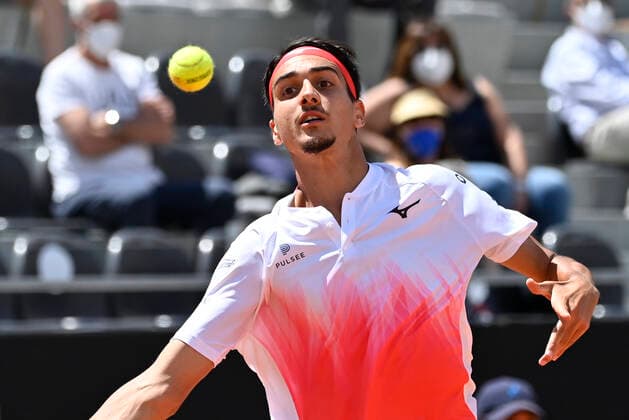 Photo Fabrizio Corradetti - LaPresse 15 05 2021 Roma (Italy) Tennis Quarter final Lorenzo Sonego (ITA) vs Andrey Rublev (RUS) Internazionali BNL d Italia 2021 In the pic: Lorenzo Sonego  Copyright: xFabrizioxCorradetti LaPressex