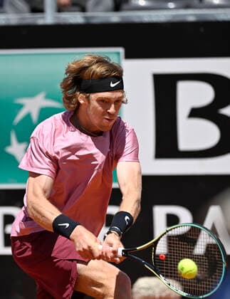 Photo Fabrizio Corradetti - LaPresse 15 05 2021 Roma (Italy) Tennis Quarter final Lorenzo Sonego (ITA) vs Andrey Rublev (RUS) Internazionali BNL d Italia 2021 In the pic: Andrey Rublev  Copyright: xFabrizioxCorradetti LaPressex