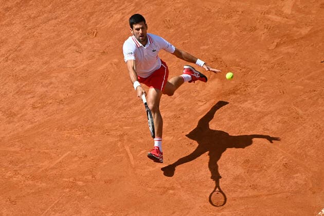 Photo Fabrizio Corradetti - LaPresse 15 05 2021 Roma (Italy) Tennis Quarter final Novak Djokovic (SRB) vs Stefanos Tsitsipas (GRE) Internazionali BNL d Italia 2021 In the pic: Novak Djokovic  Copyright: xFabrizioxCorradetti LaPressex