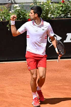 Photo Fabrizio Corradetti - LaPresse 15 05 2021 Roma (Italy) Tennis Quarter final Novak Djokovic (SRB) vs Stefanos Tsitsipas (GRE) Internazionali BNL d Italia 2021 In the pic: Novak Djokovic  Copyright: xFabrizioxCorradetti LaPressex