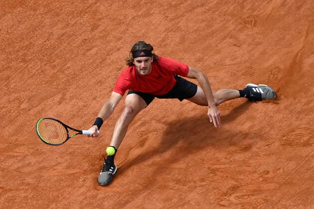 Photo Fabrizio Corradetti - LaPresse 15 05 2021 Roma (Italy) Tennis Quarter final Novak Djokovic (SRB) vs Stefanos Tsitsipas (GRE) Internazionali BNL d Italia 2021 In the pic: Stefanos Tsitsipas  Copyright: xFabrizioxCorradetti LaPressex