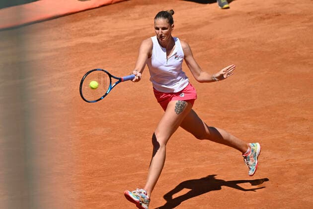 Photo Fabrizio Corradetti - LaPresse 15 05 2021 Roma (Italy) Tennis Semifinal Karolina Pliskova (CZE) vs Petra Martic (CRO) Internazionali BNL d Italia 2021 In the pic: Karolina Pliskova  Copyright: xFabrizioxCorradetti LaPressex