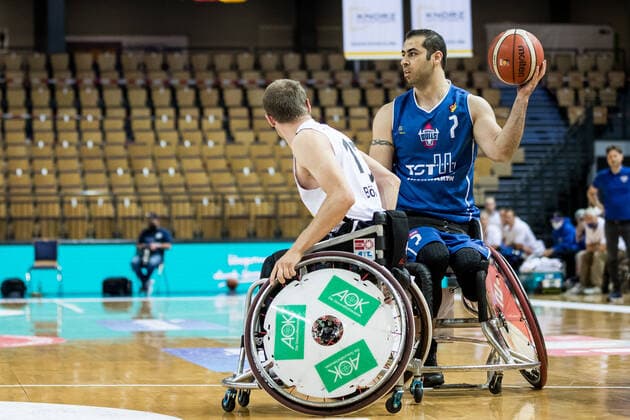 RBBL1 Playoffs 2021 Game 2 RSV Lahn Dill RSB Thuringia Bulls 15 05 2021 Thomas Boehme RSV Lahn Dill, 13 , Vahid Gholamazad RSB Thuringia Bulls, 7 RBBL1 Playoffs 2021 Game 2 RSV Lahn Dill RSB Thuringia Bulls 15 05 2021 Rittal Arena, Wetzlar Hessen Copyright: xBEAUTIFULxSPORTS Wunderlx