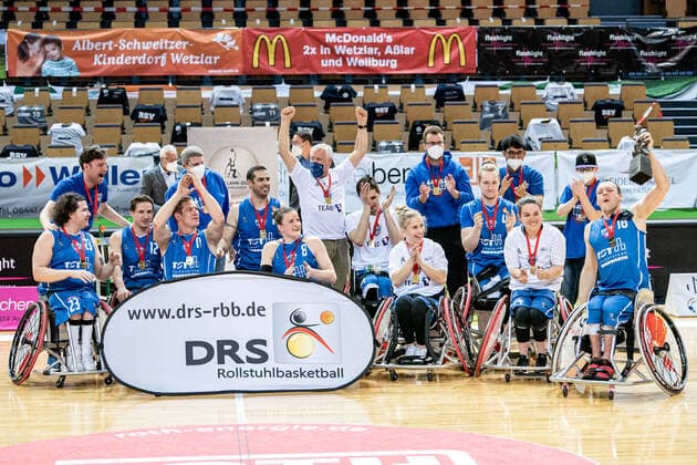 RBBL1 Playoffs 2021 Game 2 RSV Lahn Dill RSB Thuringia Bulls 15 05 2021 German Champion 2021 RSB Thuringia Bulls RBBL1 Playoffs 2021 Game 2 RSV Lahn Dill RSB Thuringia Bulls 15 05 2021 Rittal Arena, Wetzlar Hesse Copyright: xBEAUTIFULxSPORTS Roeczeyx