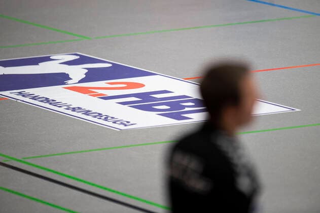 15 05 2021 Handball, 2020 2021, 2 Bundesliga, 32 Matchday, TuS N Lübbecke ASV Hamm Westfalen Symbol 2 HBL, second Handball Bundesliga, HBL, Handball Bundesliga, Lübbecke Nordrhein Westfalen Germany Merkur Arena