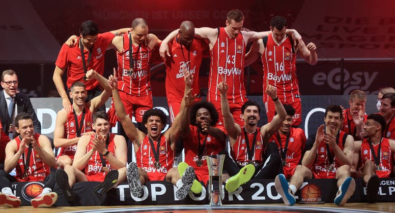 16 05 2021, BBL, Top Four for the German Cup, FCB Basketball vs Alba Berlin, Audi Dome Muenchen, Basketball, Sport, in the picture FCB Basketball German Cup Winner 2021