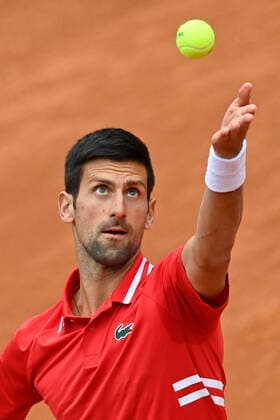Photo Fabrizio Corradetti - LaPresse 16 05 2021 Roma (Italy) Tennis Final Novak Djokovic (SRB) vs Rafael Nadal (ESP) Internazionali BNL d Italia 2021 In the pic: Novak Djokovic  Copyright: xFabrizioxCorradetti LaPressex