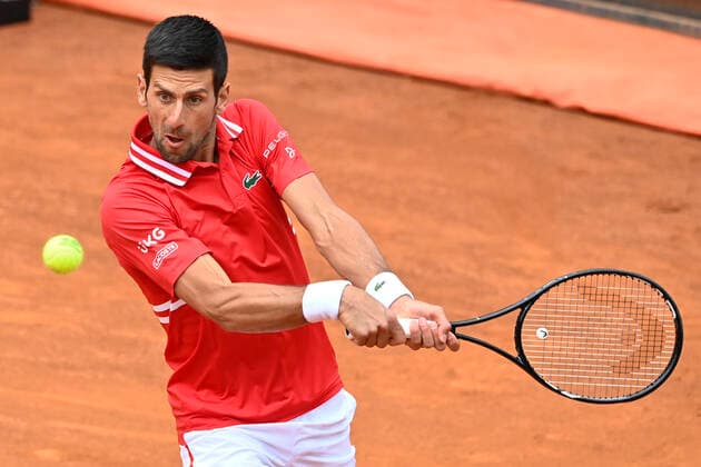Photo Fabrizio Corradetti - LaPresse 16 05 2021 Roma (Italy) Tennis Final Novak Djokovic (SRB) vs Rafael Nadal (ESP) Internazionali BNL d Italia 2021 In the pic: Novak Djokovic  Copyright: xFabrizioxCorradetti LaPressex