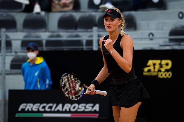 Mandatory Credit: Photo by Rob Prange Shutterstock (11896930bj) Kristina Mladenovic of France in action during the doubles final of the 2021 Internazionali BNL d Italia WTA, Tennis Damen 1000 tournament Italian Open, Tennis, Foro Italico, Rome, Italy - 16 May 2021 Italian Open, Tennis, Foro Italico, Rome, Italy - 16 May 2021  Copyright: xRobxPrange Shutterstockx 11896930bj