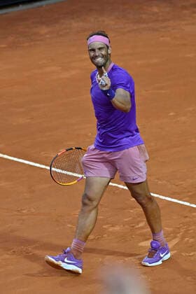 Photo Fabrizio Corradetti - LaPresse 16 05 2021 Roma (Italy) Tennis Final Novak Djokovic (SRB) vs Rafael Nadal (ESP) Internazionali BNL d Italia 2021 In the pic: Rafael Nadal wins the Internazionali BNL d Italia 2021  Copyright: xFabrizioxCorradetti LaPressex