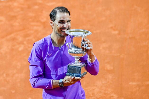 Bilder des Jahres 2021, Sport 05 Mai Sport Themen der Woche KW19 Sport Bilder des Tages Photo Fabrizio Corradetti - LaPresse 16 05 2021 Roma (Italy) Tennis Final Novak Djokovic (SRB) vs Rafael Nadal (ESP) Internazionali BNL d Italia 2021 In the pic: Rafael Nadal wins the Internazionali BNL d Italia 2021  Copyright: xFabrizioxCorradetti LaPressex
