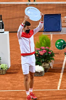 Photo Fabrizio Corradetti - LaPresse 16 05 2021 Roma (Italy) Tennis Final Novak Djokovic (SRB) vs Rafael Nadal (ESP) Internazionali BNL d Italia 2021 In the pic: Novak Djokovic  Copyright: xFabrizioxCorradetti LaPressex