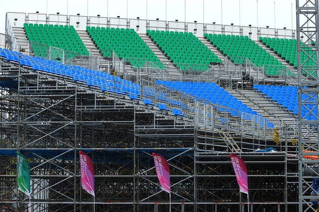 Temporary stand, MAY 16, 2021 - Basketball : READY STEADY TOKYO - 3X3 Basketball at Aomi Urban Sports Park, Tokyo, Japan. Noxthirdxpartyxsales  (160412038)
