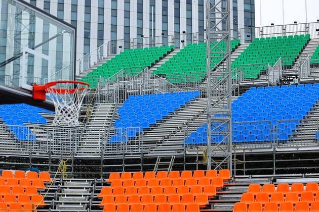 Audience seat, MAY 16, 2021 - Basketball : READY STEADY TOKYO - 3X3 Basketball at Aomi Urban Sports Park, Tokyo, Japan. Noxthirdxpartyxsales  (160412984)