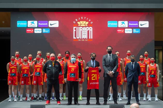 Basketball, Women, Presentation of the Spanish National Team for the European Championship in France and Spain