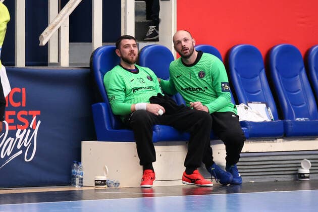 Vincent Gerard (Paris Saint-Germain) Yann Genty (Paris Saint-Germain) HANDBALL : Paris Saint-Germain HB vs THW Kiel - EHF Champions League - Quart de finale retour - 19 05 2021 KevinDomas Panoramic 