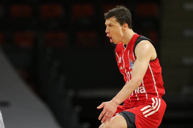 Vladimir Lucic Muenchen is looking forward GER, FC Bayern Basketball vs Hakro Merlins Crailsheim, Basketball, 1 Bundesliga, Playoffs 2020 2021, Quarterfinals Game 1, 19 05 2021, GER, FC Bayern Basketball vs Hakro Merlins Crailsheim, Basketball, 1 Bundesliga, Playoffs 2020 2021, Quarterfinals Game 1, 19 05 2021, Muenchen Copyright: xEIBNER MarcelxEngelbrechtx EP_EER