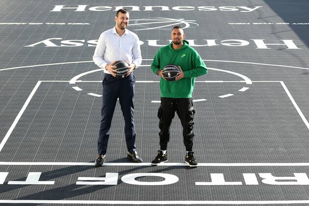 Basketball, NBA, USA Partnership Launch, Andrew Bogut and Nick Kyrgios Press Event in Sydney