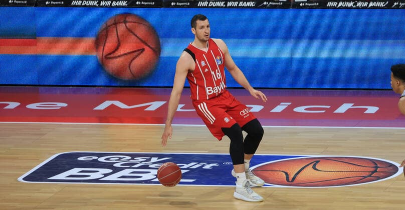 18 05 2021, BBL FC Bayern Basket vs Crailsheim, Audi Dome Munich, basketball, sports, in the picture Paul Zipser FCB Basketball