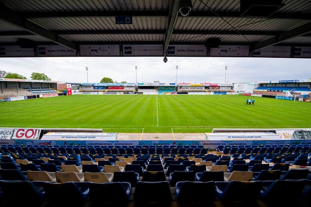 19 05 2021 football, 2020 2021, basket maker Westfalenpokal, semi-final, VfL Sportfreunde Lotte SV Rödinghausen feature Stadion am Lotte Kreuz Lotte North Rhine Westphalia Germany Stadion am Lotter Kreuz