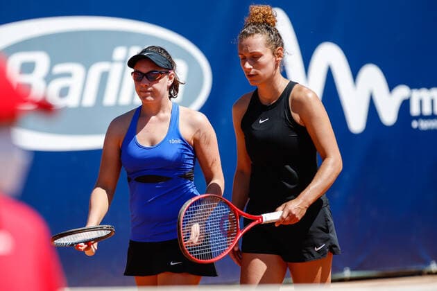 Elixane Lechemia french tennis player and Ingrid Neel tennis player from USA during WTA, Tennis Damen 250 Emilia-Romagna Open 2021, Tennis Internationals in Parma, Italy, May 20 2021  Copyright: xLiveMedia RobertaxCorradinx xIPAx xLiveMediax 0