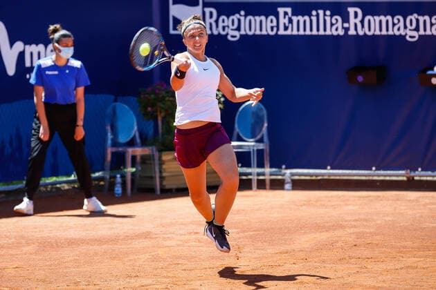 The Italian Tennis Player Sara Errani during the match of International WTA, Tennis Damen 250 tennis tournament in Parma, Emilia-Romagna Open during WTA 250 Emilia-Romagna Open 2021, Tennis Internationals in Parma, Italy, May 20 2021  Copyright: xLiveMedia RobertaxCorradinx xIPAx xLiveMediax 0