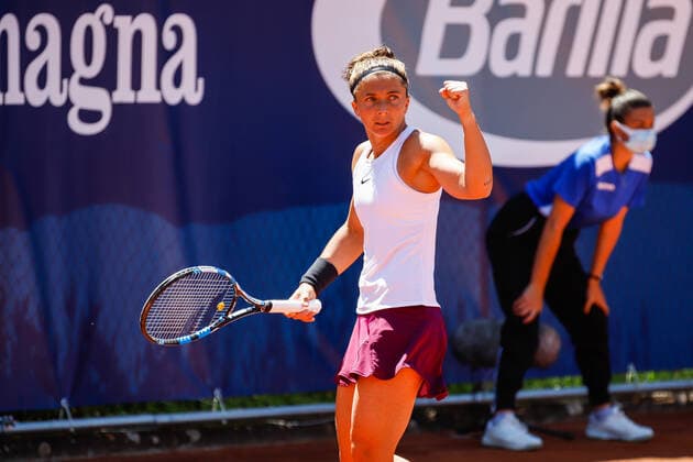 The Italian Tennis Player Sara Errani during the match of International WTA, Tennis Damen 250 tennis tournament in Parma, Emilia-Romagna Open during WTA 250 Emilia-Romagna Open 2021, Tennis Internationals in Parma, Italy, May 20 2021  Copyright: xLiveMedia RobertaxCorradinx xIPAx xLiveMediax 0
