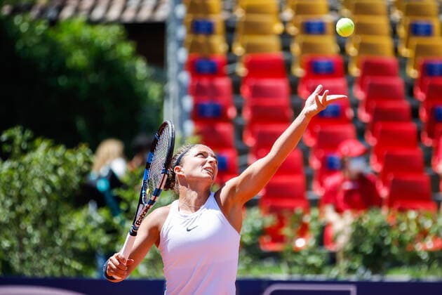 The Italian Tennis Player Sara Errani during the match of International WTA, Tennis Damen 250 tennis tournament in Parma, Emilia-Romagna Open during WTA 250 Emilia-Romagna Open 2021, Tennis Internationals in Parma, Italy, May 20 2021  Copyright: xLiveMedia RobertaxCorradinx xIPAx xLiveMediax 0