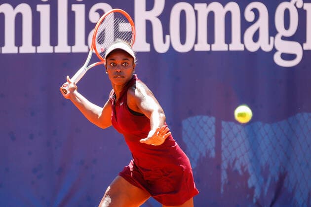 The American tennis player Sloane Stephens during the match of International WTA, Tennis Damen 250 tennis tournament in Parma, Emilia-Romagna Open during WTA 250 Emilia-Romagna Open 2021, Tennis Internationals in Parma, Italy, May 20 2021  Copyright: xLiveMedia RobertaxCorradinx xIPAx xLiveMediax 0