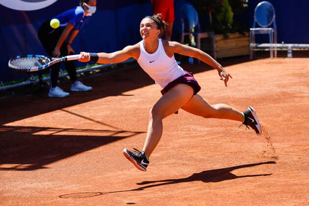 May 20, 2021, Parma, Italy: Parma, Italy, Tennis Club Parma, May 20, 2021, The Italian Tennis Player Sara Errani during the match of International WTA, Tennis Damen 250 tennis tournament in Parma, Emilia-Romagna Open during WTA 250 Emilia-Romagna Open 2021 - Tennis Internationals Tennis Internationals - WTA 250 Emilia-Romagna Open 2021, parma, Italy - ZUMAl164 20210520_zsa_l164_021 Copyright: xRobertaxCorradinx