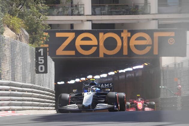 FORMULA 1 GRAND PRIX DE MONACO 2021, 20 23 05 2021 20 05 2021, Monaco Circuit, Monte Carlo, FORMULA 1 GRAND PRIX DE MONACO 2021, 20 23 05 2021 , pictured Nicholas Latifi CAN 6 , Williams Racing nordphotoxGmbHx xBratic nph00250