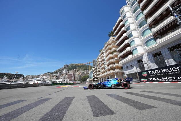 FORMULA 1 GRAND PRIX DE MONACO 2021, 20 23 05 2021 20 05 2021, Monaco Circuit, Monte Carlo, FORMULA 1 GRAND PRIX DE MONACO 2021, 20 23 05 2021 , pictured George Russel GBR 63 , Williams Racing nordphotoxGmbHx xBratic nph00250