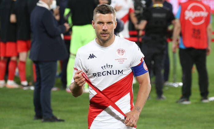Bilder des Jahres 2021, Sport 05 Mai Sport Themen der Woche KW20 Antalyaspor™s Lukas Podolski after Besiktas - Antalyaspor Turkish Cup Final at Gursel Aksel Stadium in Izmir, 15th of May, 2021. Besiktas wins 2 - 0 to be Turkish Cup Champion. Copyright: TolgaxAdanali 17144126