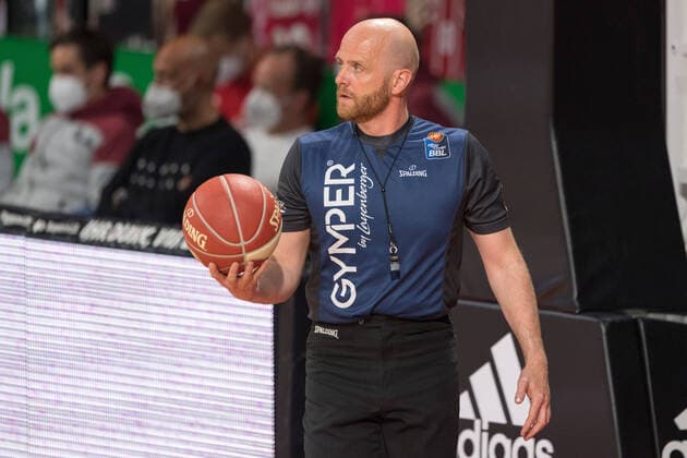 Basketball, BBL, 20210519, FC Bayern München Merlins Crailsheim In picture referee Benjamin BARTH Munich Audi Dome Bayern Germany Copyright: Passion2Press MarkusxFischerx