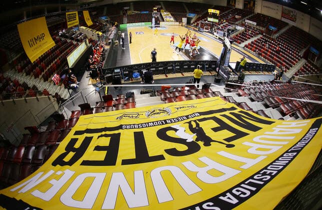 Ludwigsburg , Basketball easyCredit BBL Bundesliga ,Quarterfinal Game 2, MHP RIESEN Ludwigsburg vs Brose Bamberg , Overview MHP Arena