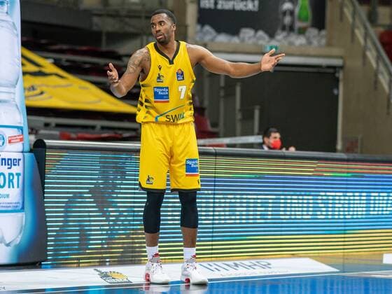 Jamel McLean MHP Riesen Ludwigsburg, 07 , aergert sich, MHP Riesen Ludwigsburg vs Brose Bamberg, Basketball, Bundesliga, Playoffs, Game 2, easycredit BBL, 21 05 2021, MHP Riesen Ludwigsburg vs Brose Bamberg, Basketball, Bundesliga, Playoffs, Game 2, easycredit BBL, 21 05 2021 Ludwigsburg Copyright: xEibner-Pressefoto SaschaxWaltherx EP_swa