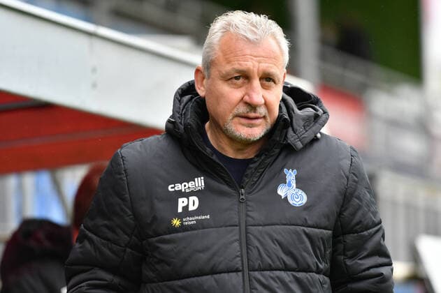 Pavel Dotchev Trainer MSV Duisburg DFB regulations prohibit any use of photographs as image sequences and or quasi video, GER, Fussball, 3 Liga, SV Meppen MSV Duisburg, Haensch Arena, 22 5 2021 Meppen Copyright: xFrankxWenzel Eibner-Pressefotox SVM