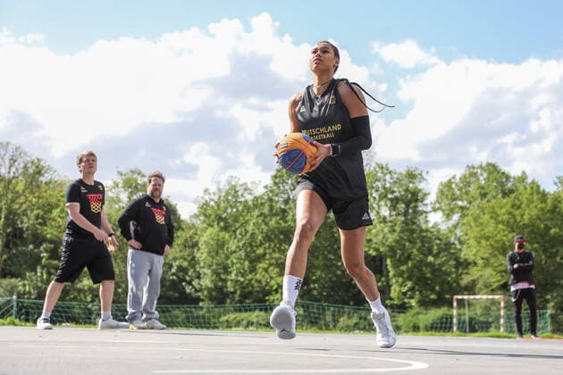 3x3 Womens Basketball National Team Media Training, 21 05 2021 Satou Sabally 3x3 Womens Basketball National Team Media Training 21 05 2021 in Düsseldorf, Germany Copyright: xBEAUTIFULxSPORTS KennyxBeelex
