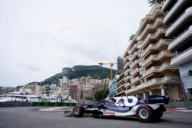 May 22, 2021, Montecarlo, Monaco: PIERRE GASLY of France and Scuderia AlphaTauri drives during practice of the 2021 FIA Formula 1 Monaco Grand Prix in Montecarlo, Monaco. Montecarlo Monaco - ZUMAg147 20210522_zap_g147_030 Copyright: xJamesxGasperottix