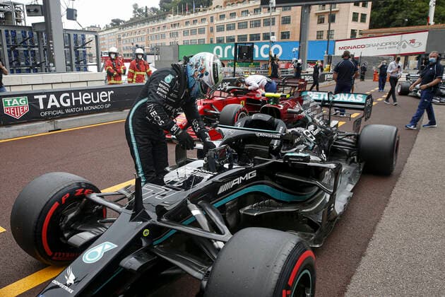 F1 Grand Prix of Monaco 77 Valtteri Bottas (FIN, Mercedes-AMG Petronas F1 Team), F1 Grand Prix of Monaco at Circuit de Monaco on May 22, 2021 in Monte-Carlo, Monaco. (Photo by Sebastien Nogier EPA FIA Pool via HOCH ZWEI) Monte-Carlo Monaco Poolfoto HOCH ZWEI Pool EPA-EFE ,EDITORIAL USE ONLY