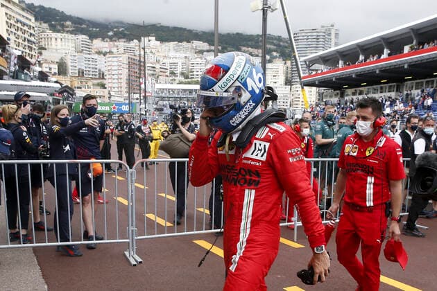 F1 Grand Prix of Monaco 16 Charles Leclerc (MON, Scuderia Ferrari Mission Winnow), F1 Grand Prix of Monaco at Circuit de Monaco on May 22, 2021 in Monte-Carlo, Monaco. (Photo by Sebastien Nogier EPA FIA Pool via HOCH ZWEI) Monte-Carlo Monaco Poolfoto HOCH ZWEI Pool EPA-EFE ,EDITORIAL USE ONLY