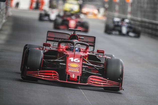 16 LECLERC Charles (mco), Scuderia Ferrari SF21, action during the 2021 Formula One World Championship, WM, Weltmeisterschaft Grand Prix of Monaco from on May 20 to 23 in Monaco - FORMULE 1 : Grand prix de Monaco - Essais - Monaco - 22 05 2021 DPPI PANORAMIC  _GO02668